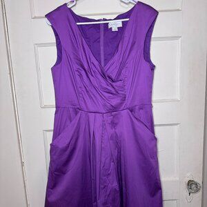 Jessica Simpson Purple Sleeveless Fit & Flare Dress